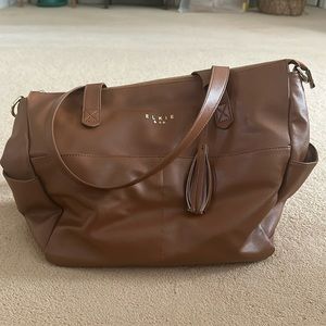 New, never used Elkie & Co. Aberdeen diaper bag. Genuine leather, saddle color